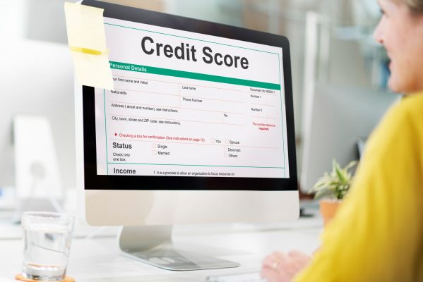 credit scores image on screen of scores