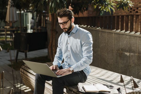 loans online man with laptop