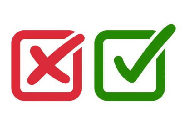 debt image or x and check boxes
