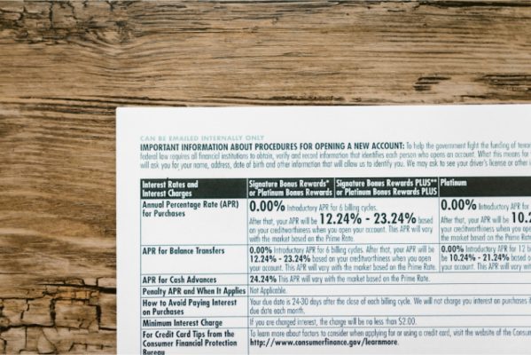 APR image of loan document