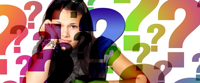online loan jargon image of woman with question marks